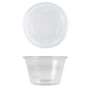 Lids for 3.25oz - 4oz PET Flat Portion Cup 10x250= 2500/CT. No cups.