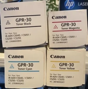 CANON GPR-30 Toner Set of 4 Black Cyan Magenta Yellow. CMYK for imageRUNNER Advance C5045 C5051 C5250 C5255