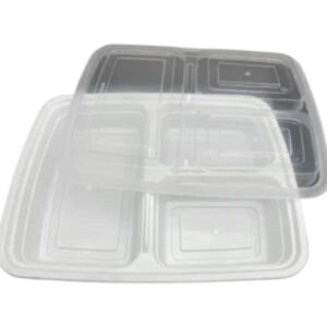 DT-339 Microwaveable 39oz 3 compartments container. 150sets/Box