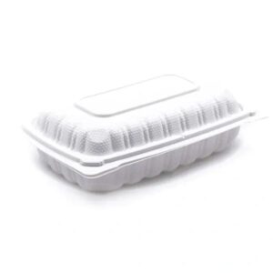 PP96 - MFPP Clamshell Container - 9x6 White. Double Lock. 150sets/CT.