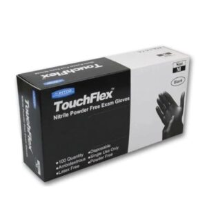 Nitrile Gloves. TouchFlex Black. Large 100pcs/Box. 10 Boxes/CT. 1000Pcs