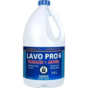 Lavo Pro 6 Disinfecting Bleach - 3.6 L Bottle. 6x3.6L(6 per case). Chlorine based bleaching agent