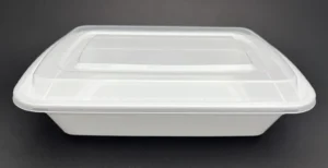38oz T-38 PCM brand white Rectangular Microwaveable Container