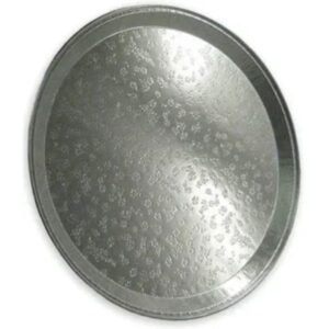Titan - 18" Catering Tray. Flat rnd Silver. Embossed. 25pcs/Box