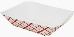 1lb #1 checkered food tray-boat tray